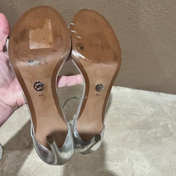 Michael Michael Kors Ankle Strap heels Silver size 9 - Picture 11 of 11